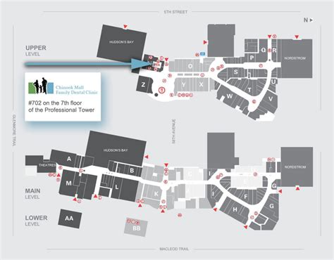 map chinook mall